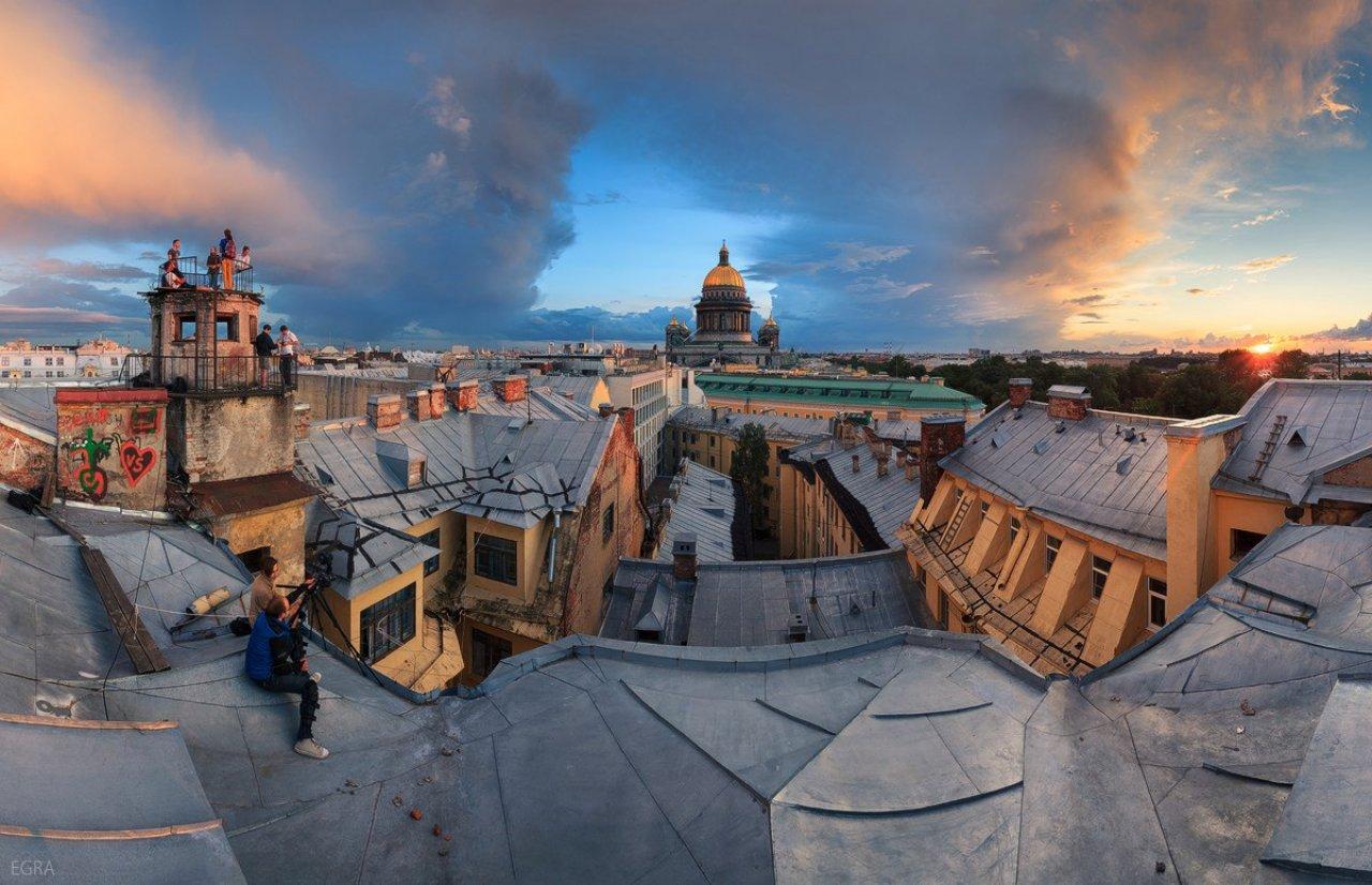 прогулка по историческому центру СПб и крышам города
